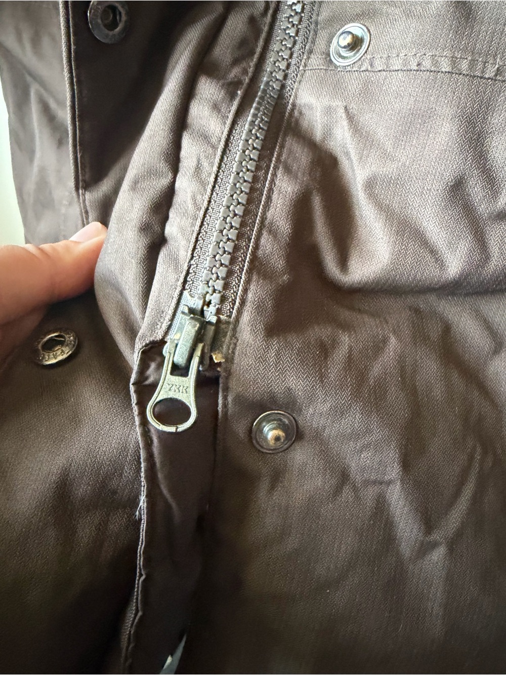 Women’s The North Face HyVent down parka coat size small chocolate brown - Picture 3 of 16